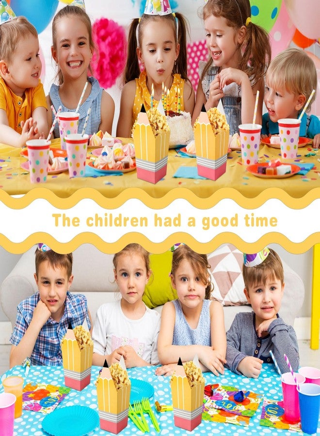Demonwer 36 Pcs Pencil Popcorn Boxes Back to School Candy Boxes Mini Popcorn Holders Teacher Gift First of School Treat Boxes Party Favors for Thank Teacher School Classroom Decoration - Image 5